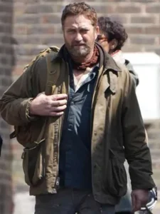 Greenland Migration Gerard Butler Brown Cotton Jacket