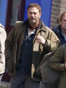 Greenland Migration Gerard Butler Brown Cotton Jacket