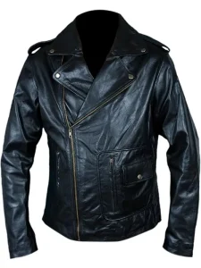 Channel your inner greaser with the Grease John Travolta T-Birds Black Leather Jacket, a classic piece that brings retro style to modern wardrobes.