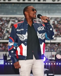 NASCAR Cup Series Anthony Mackie Daytona 500 Blue Jacket