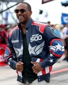NASCAR Cup Series Anthony Mackie Daytona 500 Blue Jacket