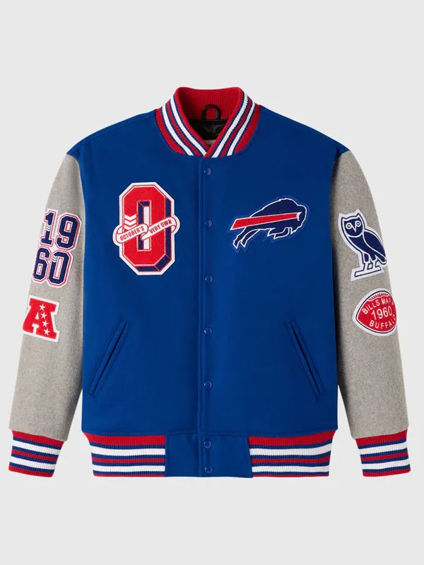 NFL Buffalo Bills Blue Varsity Jacket NFL Buffalo Bills Blue Varsity Jacket