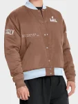 Super Bowl LX Legacy Brown Bomber Jacket