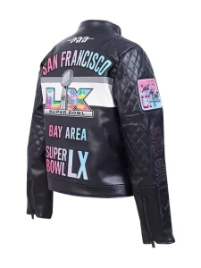 LX Super Bowl Moto Leather Jacket