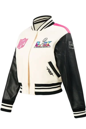 NFL Super Bowl 60 Women’s Varsity Jacket