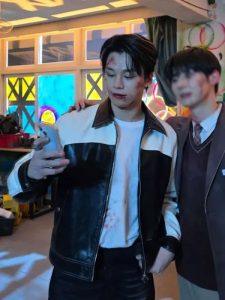 Study Group Cha Woo-min Leather Jacket