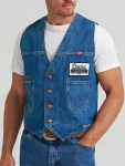 Rodeo Cowboy Coors Western Blue Denim Vest