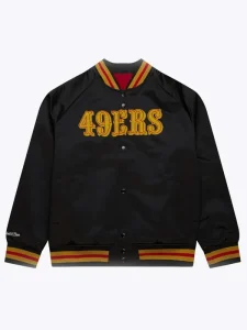 Azul Trujillo San Francisco 49ers Satin Raglan Jacket