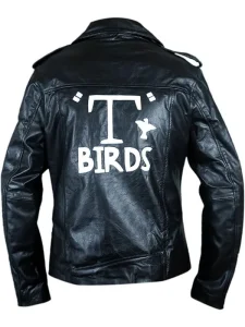 Channel your inner greaser with the Grease John Travolta T-Birds Black Leather Jacket, a classic piece that brings retro style to modern wardrobes.