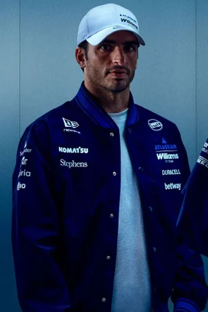 Carlos Sainz Williams F1 Blue Varsity Jacket