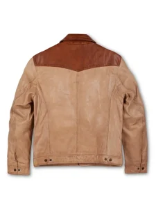 Rodeo Western Two-Tone Brown Leather Jacket
