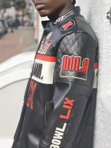 NFL Super Bowl LIX Men Black Leather Jacket