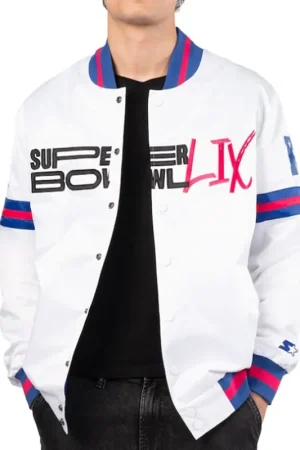 NFL Super Bowl LIX Men’s White Varsity Jacket