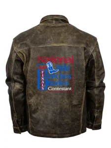 NLBRA 2022 Brown Distressed Leather Jacket