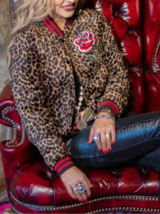 National Finals Rodeo Rebel Rose Varsity Jacket