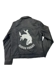 Rodeo Vegas 2025 Black Leather Jacket