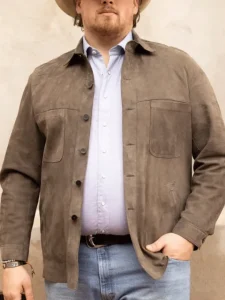 Rodeo Cowboy Grey Reversible Leather Jacket