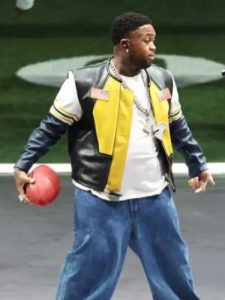 Super Bowl Halftime Show DJ Mustard Black Leather Jacket