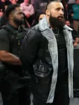 WWE NXT Super Star Tony D’Angelo Black Shearling Jacket