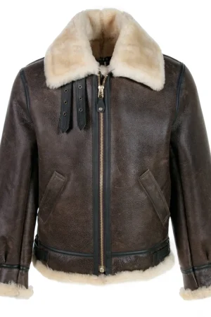 B-3 Sheepskin Leather Bomber Jacket