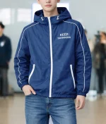 BTS Keep Swimming Blue Hooded Jacket