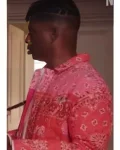 Emily In Paris S04 Julien Red Patchwork Printed Jacket