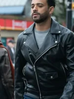 Mike Sherman Black Leather Jacket Alert Missing Persons Unit - Image 2