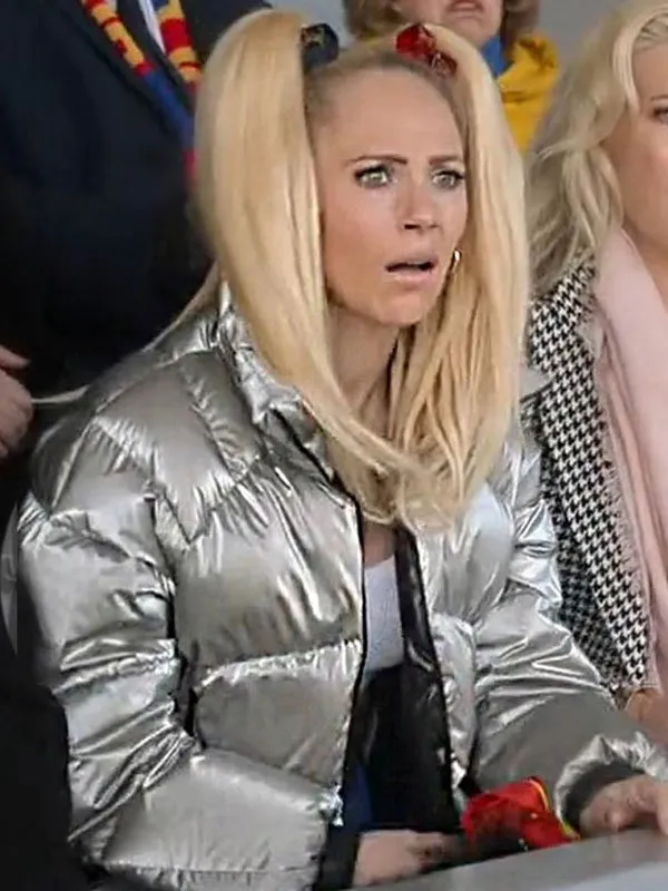 Keeley Jones Ted Lasso S03 Silver Puffer Jacket Keeley Jones Ted Lasso S03 Silver Puffer Jacket