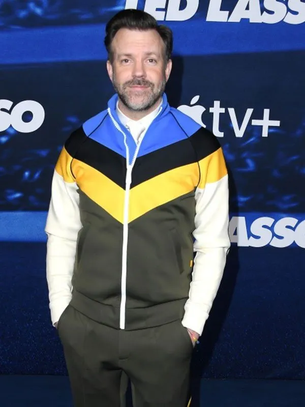 Jason Sudeikis Ted Lasso S03 Premiere Track Jacket Jason Sudeikis Ted Lasso S03 Premiere Track Jacket