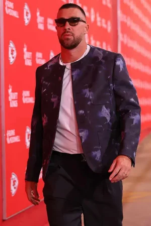 Travis Kelce Embellished Collarless Jacket